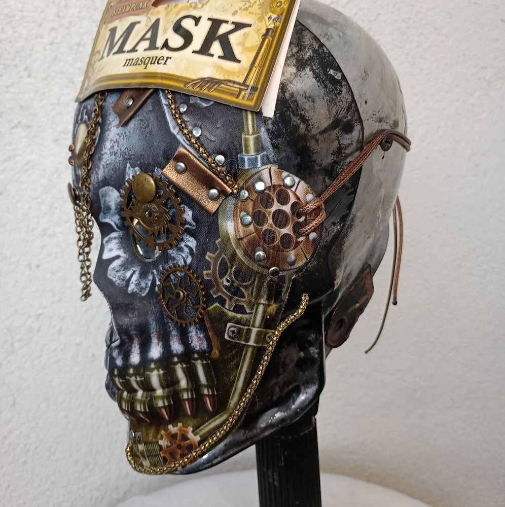 Steampunk Half Mask Cosplay Halloween Costume Party Themed Festival Western